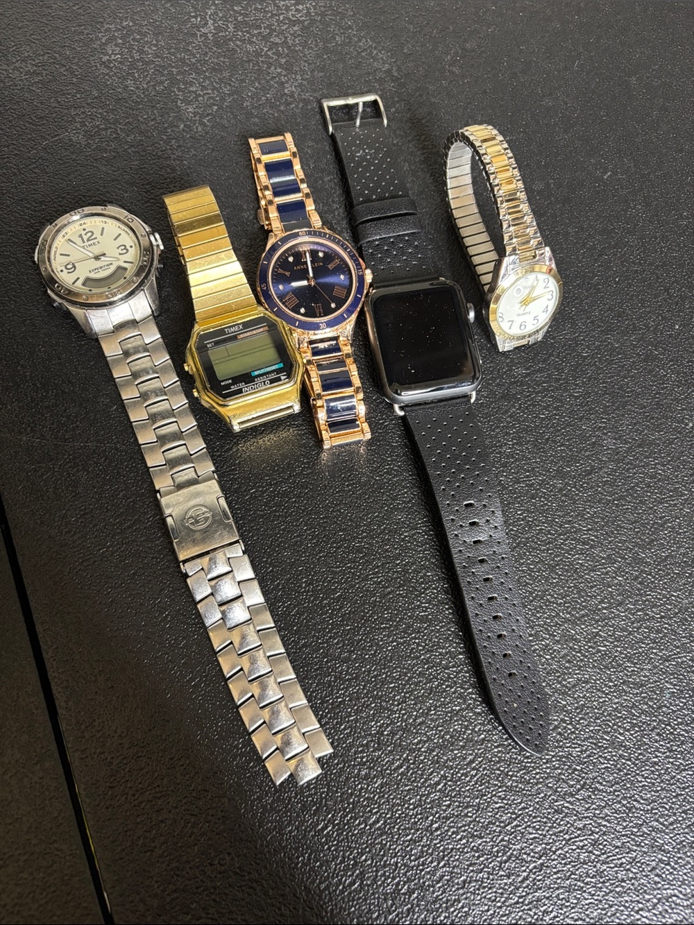 Mixed Lot of 5 Watches - Gold, Silver, Black Need Battery Projects Men Women